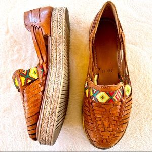MEXICAN HUARACHE ESPADRILLES PLATFORM SANDALS